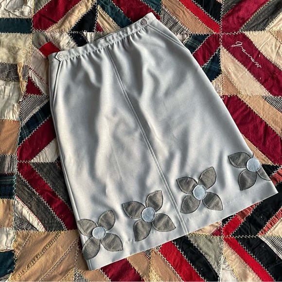 Vintage Upcycled blue skirt - Picture 6 of 12